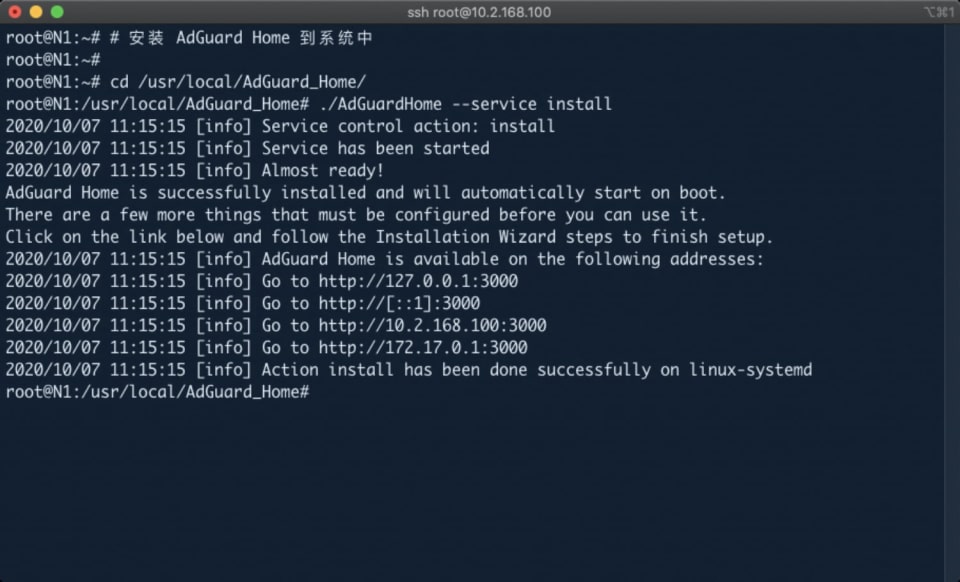 安装 AdGuard Home