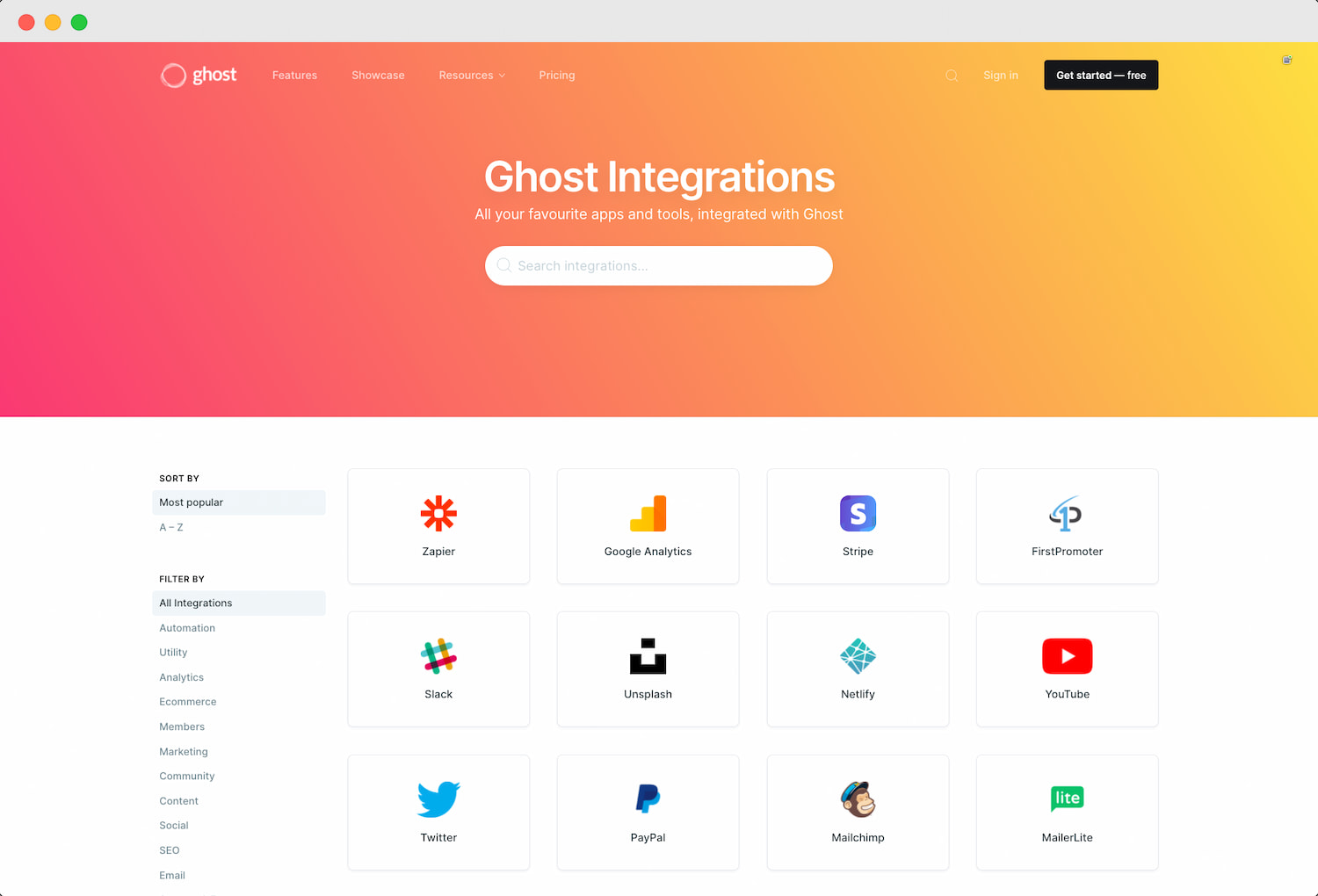 Ghost 博客插件拓展(Integrations)